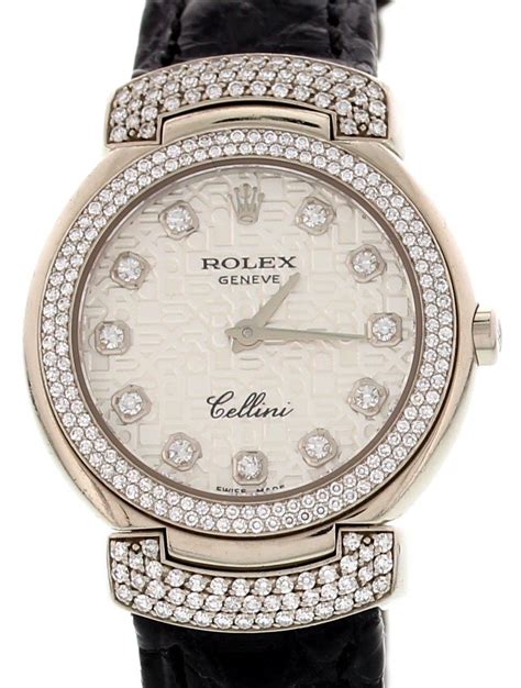 rolex cellini diamonds 18k|rolex cellini 18k white gold.